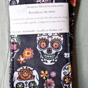 Bandeau-cheveux ; tissu doux et absorbant; pour soins