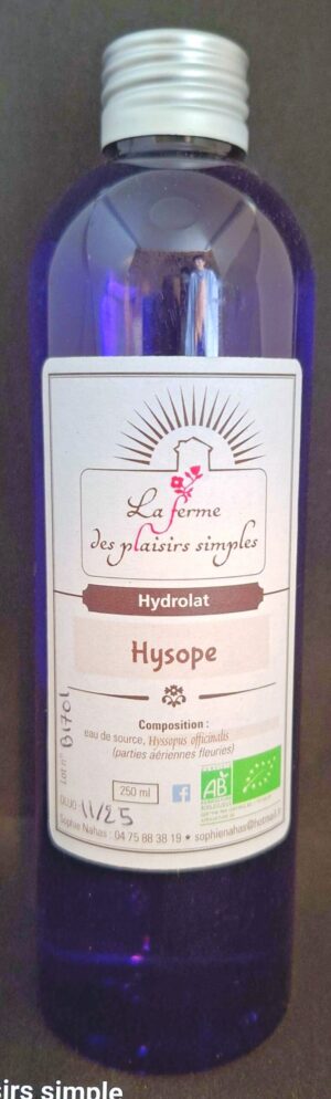 Hysope, hydrolat bio
